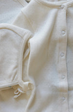 Newborn Rib Suit - Offwhite Pointelle