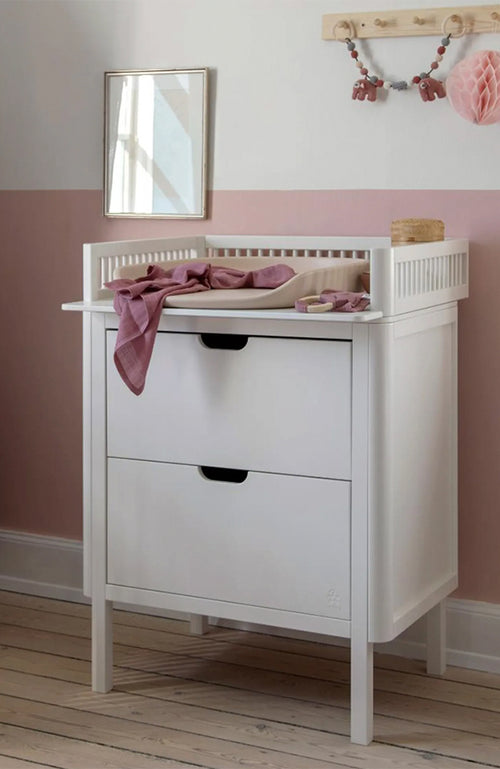 Changing Table With Drawers - Classic White