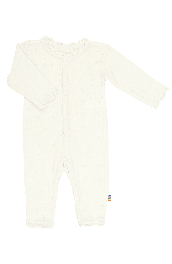 Wool/Silk Onepiece w/ Lace - Nature white