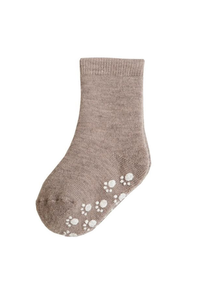Wool Socks w.anti-slip - Sand